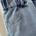 thumbnail image 5 of Toddler Girls Jeans Casual Elastic Waist Denim Pants Boys Loose Spring Fall Harem Trousers with Pockets Lounge Wear, Gray Blue, 6 Years, 5 of 6