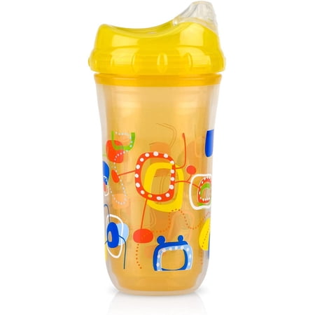 Nuby 9 oz No-Spill Insulated Cool Sipper, Orange