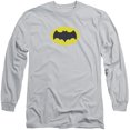 thumbnail image 2 of Batman Classic TV Chest Logo Long Sleeve Adult 18/1 T-Shirt-Silver, 2 of 2