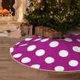 thumbnail image 5 of Fotbe Purlpe And White Polka Dot Pattern Christmas Tree Skirt, Tree Skirts Plush Christmas Decorations, Christmas Tree Skirts Xmas Decorations Holiday Party Decor-30", 5 of 6