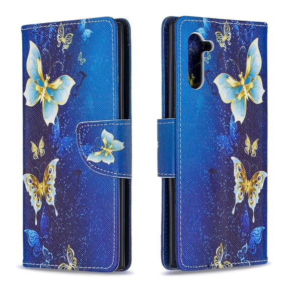 Allytech Galaxy Note 10 Case Wallet, PU Leather Slim Lightweight Stand Feature Cards Holder Folio Style Anti Slip Wallet Case Cover for Samsung Galaxy Note 10 2019 Released,Butterfly