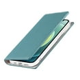 thumbnail image 6 of SaniMore Wallet Case for iPhone 14 Plus 6.7" 2022, Wrist Strap Flip Kickstand Card Slots Genuine PU Leather Shockproof TPU Shell Anti-fall Full-body Protective Cover For iPhone 14 Plus, Skyblue, 6 of 7