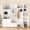 Ancient White, variant on 71-Inch Adjustable Workbench with Pegboard, Heavy-Duty Rolling Garage Work Table with Wood Top, Power Outlets, USB Ports, Storage Shelf and Hooks, Natural and Black