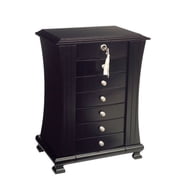 Mele & Co. Layla Java Finish Modern Jewelry Chest, 14.75 x 7 x 11 inches, 14.75 x 7 x 11 inches