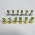 thumbnail image 2 of 3L 3R Deluxe Vintage Guitar Machine Heads Tuners Tuning Pegs 3L + 3R Gold Chrome, 2 of 13