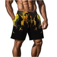 thumbnail image 6 of Ofertas relámpago de hoy DDAPJ pyju Men's Graphic Print Swim Trunks Funky Hawaiian Beach Shorts Drawstring Elastic Waist Surf Board Shorts with Pockets Yellow M, 6 of 9