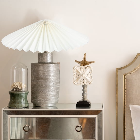 ELAYARD Beige Fabric Lamp Shade Umbrella Shape Table Lamp Shade Light Cover for Home Decor