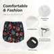 thumbnail image 4 of Balery Paisley1 Pantalones cortos deportivos para mujer con forro y dos bolsillos, elásticos, para entrenamiento, gimnasio, yoga-Large, 4 of 7