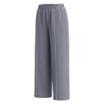 thumbnail image 5 of felwors Women's Wide Leg Sweatpants Elastic High Waist Straight Leg Sweatpants Teen Girl Baggy Sweatpants with Pockets (Grey, S), 5 of 8