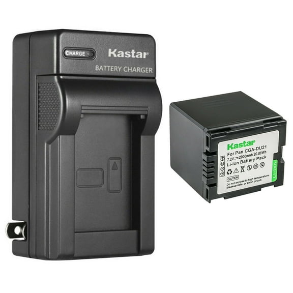 Kastar 1-Pack CGA-DU21 Battery and AC Wall Charger Replacement for Panasonic CGA-DU06, CGA-DU07, CGA-DU12, CGA-DU14, CGA-DU21 Battery, Panasonic NV-GS35, NV-GS37, NV-GS38 Camera