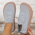 thumbnail image 6 of Women's Flyknit Breathable Slip-On Casual Rubber Shoes, Thick-Sole Anti-Slip Walking Flats, Multi-Color Options for Spring Footwear, 6 of 9