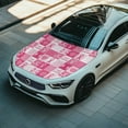 thumbnail image 3 of Uorisanigo Hood Cover All-Season Protection Fabric Cover Fight Breast Cancer Print Car Hood Covers Protection Stretch Polyester Fabric Automotive Accessories Suitable for Cars, 3 of 7