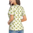 thumbnail image 2 of Goofa Corn Pattern Women's Slim-Fit Short-Sleeve V-Neck T-Shirt,Classic-Fit Short-Sleeve V-Neck T-Shirt-XX-Large, 2 of 5