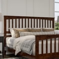 thumbnail image 3 of Brooklyn King Wood Foundation Bed with Matching Footboard in Walnut, 3 of 11