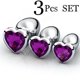 thumbnail image 1 of Masajeador Anal suave para mujer, joyería de cristal, tapón Anal, estimulador de corazón, Juguetes sexuales, Consolador de acero inoxidable, 3 unidades por juego, 1 of 4