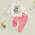 thumbnail image 2 of TOWED22 Toddler Baby Boy Fall Clothes Print Long Sleeve Sweatshirt Tops and Shorts Set Winter Outfit 2Pcs, 2 of 4