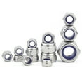 thumbnail image 4 of (1PCS)304 Stainless Steel Nylon Lock Up Hexagonal Nut,Internal thread M36, thickness: 36mm, border distance: 55mm., 4 of 5