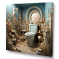 thumbnail image 2 of Designart "Escaping to the Coastal Toilet I" Bath & Laundry Wall Decor, 2 of 5