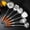 Brushed - 6, variant on Stainless Steel Cooking Utensils with Wooden Handle, 6 PCS Stainless Steel Kitchen Utensils 12.5"-14", Wok Spatula, Ladle, Skimmer, Slotted Spatula Turner, Spaghetti Spoon, Large Spoon