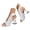 White, variant on Women's Sandals Hoop and Loop Chunky Mid Heel Open Toe Dressy Casual Summer Ankle Booties