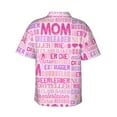 Balery Best Mom ever Print Men's Hawaiian Shirts Short Sleeve Beach