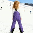 thumbnail image 5 of HCNTES Toddler Boys Girls Snow Bib Overalls Kids Waterproof Ski Pants Comfortable Winter Outdoor Activity Wear(Purple,12-13 Years), 5 of 9