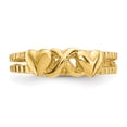 thumbnail image 4 of 14K Yellow Gold Hearts & X Toe Ring, 4 of 4