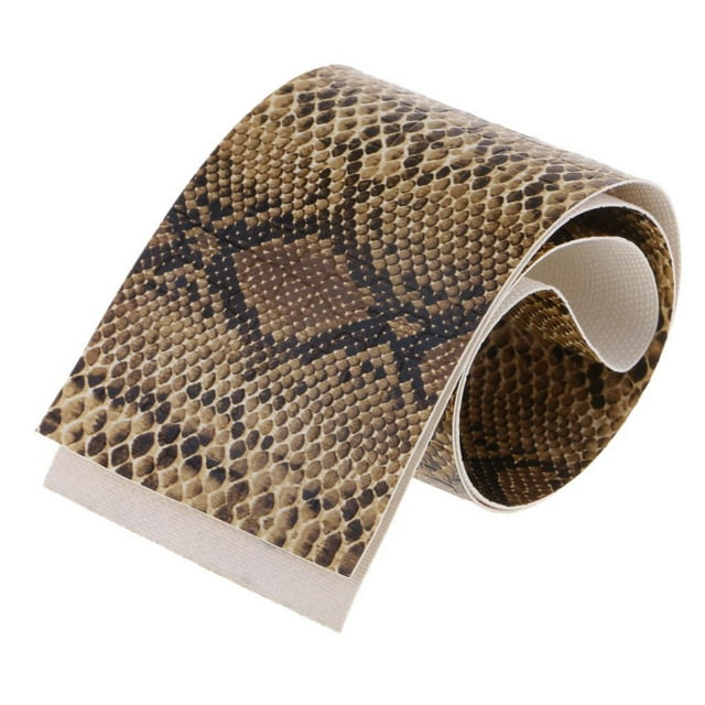 Almencla Simulation Snake Skin Fishing Rod Handle Leather Decoration Accessory Yellow