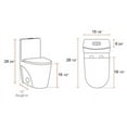 thumbnail image 3 of ABRUZZO One-Piece Toilet, 1.1/1.60 GPF Water-Efficient Dual-Flush Elongated Comfort Height Floor Mounted, Standard-Size Toilet with Soft Closing Seat Included, 23T02-Matte Balck, 3 of 15