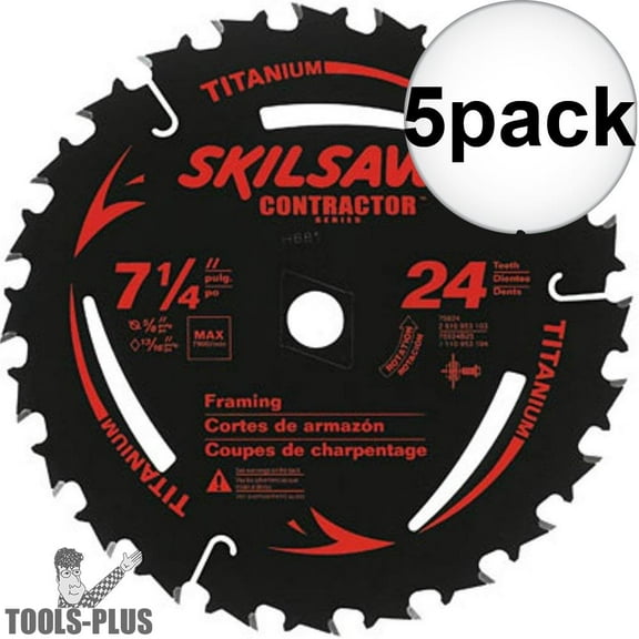 SKIL 7-1/4 in. D X 5/8 in. Carbide Tipped Steel Circular Saw Blade 24 teeth 1 pc