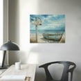 thumbnail image 5 of BCIIG Beach Canvas Prints Wall Art Relaxing Coastal Wall Art Abstract Large Ocean Sea Bird Nautica Wall Decor Seascape Boat Painting Stretched Canvas Wooden Framed for living Room Bedroom Office, 5 of 5