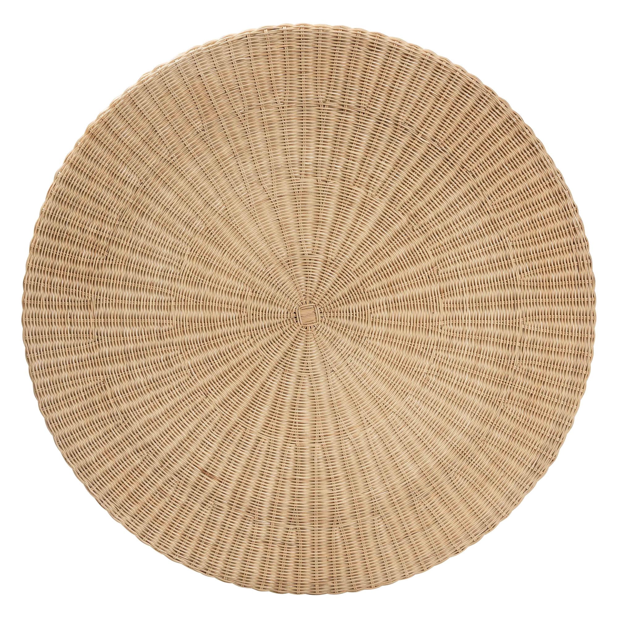 bali & pari Silvia Boho Coffee Table, Natural Rattan