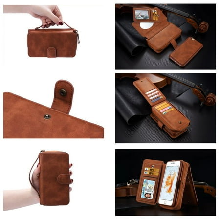 Mirrored Compact Case - iPhone Clutch Style Purse with Compact Mirror and Removable Phone Case