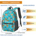 thumbnail image 3 of Mushroom and Leaf Blue Pattern 17" School Backpacks for Teens,Waterproof Oxford Fabric,S-Shape Padded Straps for School,Travel,Hiking,Camping, 3 of 6