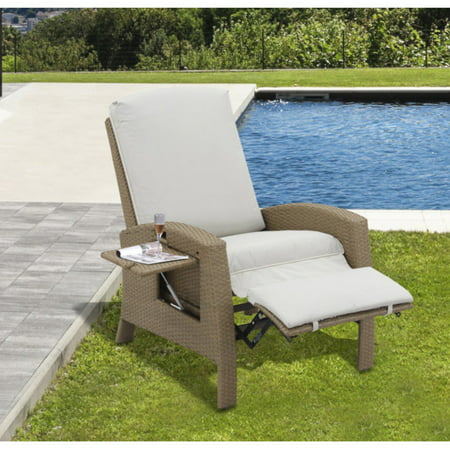 Outsunny Rattan Wicker Outdoor Adjustable Recliner Lounge