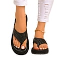thumbnail image 7 of YOUYEDIAN Womens Sandals Summer Beach Shoes 2026 Wide Non Slip Slip on Slippers Comfortable Open Toe Orthopedic Sandals (Black), 7 of 7