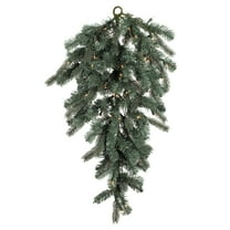 Vickerman 36" x 16" Colorado Blue Spruce Artificial Christmas TearDrop, Clear Dura-lit Incandescent Lights