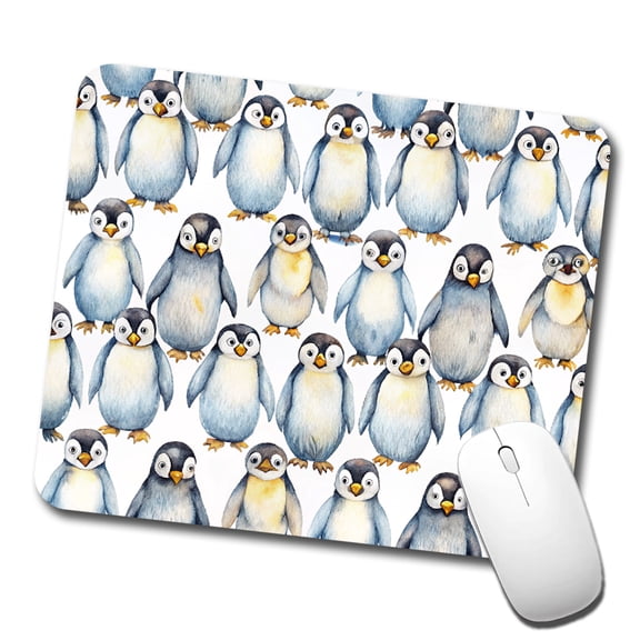 Sweet Emperor Penguins Mouse Pad Low Profile Gaming Mat