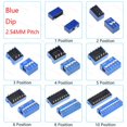 thumbnail image 5 of 5/10 piezas de interruptores de palanca deslizantes de paso de 1,27 mm/2,54 mm, DIP/Smd/ángulo recto, doble fila, 1/2/3/4/5/6/8/10/12 posiciones/bits/vías/canales/pins, 5 of 5