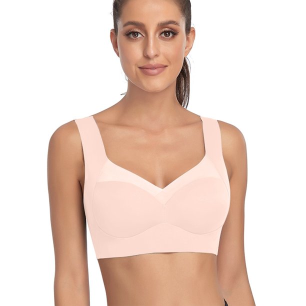 YDKZYMD Women'S FullCoverage Bra Push Up Comfort Fit TShirt Bra Wireless Plus Size Basic Demi