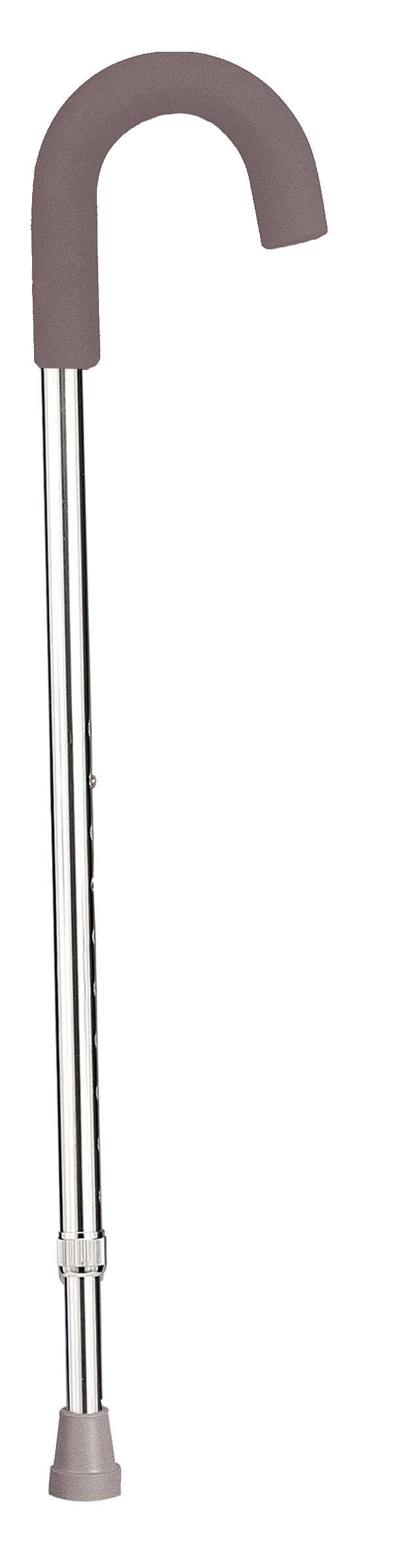 Offset handle adjustable aluminum cane, silver, 1 ea - Walmart.com