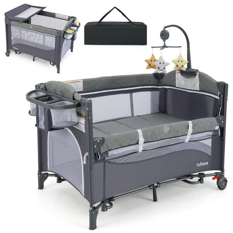 BABYL セット Olakids Baby Bedside Sleeper, 5-in-1 Bassinet with
