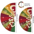 thumbnail image 3 of FMSHPON Vintage Christmas Card Xmas Christmas Tree Skirt Stand Mat for Holiday Party Decoration Indoor Outdoor 48 inches, 3 of 6