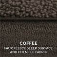 thumbnail image 5 of FurHaven Pet Products Faux Fleece & Chenille Orthopedic Sofa Pet Bed for Dogs & Cats - Coffee, Medium, 5 of 13