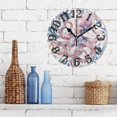 thumbnail image 3 of Pink Coral Octopus 10 inch Wall Clocks Non Ticking Easy to Read Battery Decorative for Home Bathroom Kitchen Bedroom Living Room, 3 of 8