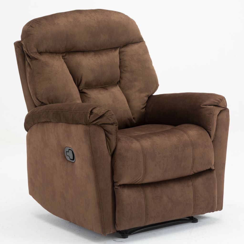 Manual Recliner Chair,Overstuffed Comfortable Fabric Recliner Chair