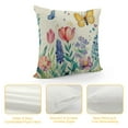 thumbnail image 4 of Nawypu  Spring Flowers Tulip Lavender Eucalyptus Butterfly Throw Pillow Cover,Spring Cushion Case for Sofa Couch, 4 of 5
