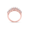 thumbnail image 4 of 14kt Rose Gold Womens Princess Diamond 5-Stone Anniversary Ring 1 Cttw, 4 of 4