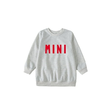 

LisenraIn Mommy Baby Matching Outfits Letter Pullover Top Casual Sweatshirt