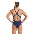thumbnail image 2 of Arena Women's Solid Team MaxLife Swimsuit Swim Pro Open Back One Piece Racing Bathing Suit Competition Training Swimwear, Navy/White, US Size 26, 2 of 6